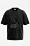 The 1975 Design Printed Oversize Black T-Shirt