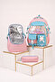 Relaxion Girl's Plush Teddy Bear Korean Style Kawaii 3-Piece School Bag Set Pink - 3