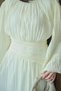 Women's Pleated Detailed Balloon Sleeve Dress Yellow - 7