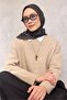 وشاح ناعم من القطن والبوليستر بنمط تجريدي أخضر داكن 90x90 - 2