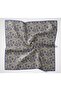Cotton Polyester Soft Scarf Light Army Green Flora Patterned Non-Slip Textured 90X90 - 5
