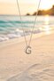 Silver Color Embossed Steel Letter''G'' Flat Chain Necklace - 2