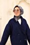 وشاح تيفيل الحريري IST 11451 - 48 نمط الفهد باللون الأزرق الداكن - 5