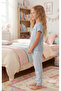 Girl's 100% Cotton Compact Combed Cotton Buttoned Crew Neck Pajama Set - 3