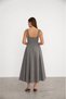 Gray A-Line Mid-Length Square Neck Dress - 5