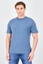 Men Crew Neck Short Sleeve Jacquard T-Shirt, Slate Blue