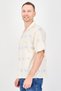 Men Relaxed Fit Floral Print Short Sleeve Casual Shirt, Beige - 2