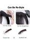 Human Hair Topper Clip in Hair Toupee for Women Mid Part Straight Wiglets Hairpieces for Mild Hair Loss Volume Cover Gray Hair (1B) - 5