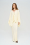 Women's Satin Look Balloon Sleeve Tie-Back Blouse + Undershirt Two-Piece Set - 2