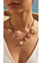 Sea Shell Stone and Starfish Design Pinterest Necklace |   Does Not Darken |   Women's Necklace with Gift Box
