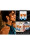 Elegant Gold Gold Heart Orange Agate Blue Jade Marble Appearance Natural Drop Stone Dangle Earrings - 2