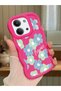 Redmi 15C 4g Compatible Case with Camera Protection Red Silicone Couple Phone Case with Floral Pattern