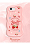 iPhone 8 Compatible Case Camera Protector Pink Silicone Couple Phone Case Strawberry Pattern - 2