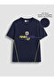 Lcw Kids Navy Blue Printed Boys' Soft Touch T-Shirt - 2