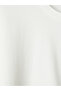 Lcw Curve White Large Size 100% Cotton Oversize Women's T-Shirt - 6