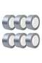 6 Roll Duct Tape | 2 inches x 15 yards Strong Adhesive Grey Tape for Packing, Kitchen Home, Office, Indoor & Outdoor Use