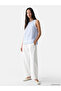 Original Oval Collar Striped Lace Detailed Blouse - 2