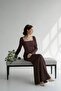 Square Neck Slit Sleeve Mermaid Wedding & Engagement Dress – White, Long Sleeve, Maxi Evening Dress