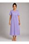 Short Sleeve 100% Cotton Lace Plus Size Women-Mom Nightgown