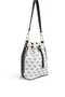 White - Black Monogram Women's Shoulder Bag Sp1137 - 2