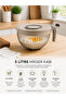 Linea 3 Liter Mixer Container with Lid |   Blender Compatible Whisk and Mixing Bowl |   Removable Cover |   Bpa Free |   Ergonomic Handle Dough and Cake Mixing Bowl - 2
