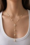 Gold Plated Zircon Stone Star Necklace