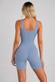 Backless Wide-Strapped Body-Fitting Toning Bodysuit Sport Yoga Leggings Jumpsuit - 2