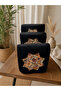 Ethnic Patterned Velvet Shoulder and Crossbody Bag with Star Detail – 3 Size Options - 2