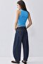 3 Pieces of Ribbed Fitted Viscose Blended Strappy T-Shirt - 2