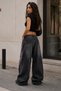 Unisex Pink Floral Printed Oversize Baggy Jean Trousers - 3