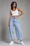 Ice Cream Color Side Paneled Baggy Jeans - 2