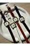 Minimal Leather Cord Women's Wristwatch Pan Black - 3