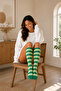 Striped Pattern Cotton Above Knee Long Sports Socks Women's Socks - 5