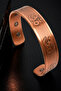 Men's and Women's Copper Bracelet with Thick Aum (Om) Pattern, Magnetic Adjustable Ionized Bracelet - 2