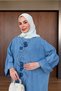 Women's Embroidered Denim Wide Fit Dress - 9