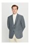 Altınyıldız Classics Men's Gray Regular Cut Mono Collar Bag Pocket Dobby Blazer Jacket - 3