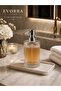 Striped Glass Liquid Soap Dispenser 400 ml Glass Soap Dispenser with Silver Pump - 3