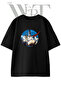Nasa Space Shuttle_3 Design Printed Unisex Black Oversize T-Shirt