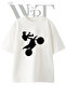 Motocross Stunt_1 Design Printed Unisex White Oversize T-Shirt