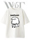 Flork Design Printed Unisex White Oversize T-Shirt