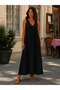Timeless Elegance - Women's Off-The-Shoulder Loose Blouse and Strap Dress Two-Piece Set - 4