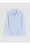 Lcw Everyday Blue Striped Peplum Women's Shirt - 5