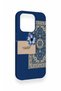 iPhone 15 Pro Compatible Blue Ethnic Carpet Pattern Silicone Case - 2