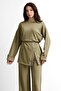 Molly Nelly Women's Loose Skirt Buttoned Suit - 3