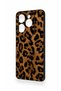 Infinix Hot 40 Pro Compatible Dark Leopard Leather Pattern Silicone Case - 3