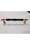 Gold-Plated Luxury Heavy Metal Legs with Porcelain Body Furniture Cabinet Handle Arya Porcelain Model 128 mm & 160 mm Sizes Available White-Black Gold - 5