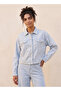 Linen Blend Trucker Jacket with Chest Pocket - 6