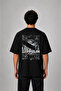 Led Zeppellin Printed Oversize Cotton Black T-Shirt