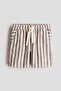 Linen-blend drawstring shorts