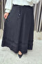 Women's Clothing Plus Size Seersucker Layered Flared Skirt - 4
